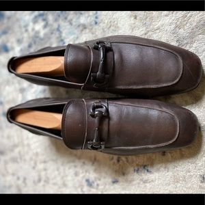 Men’s Brown Leather Buckle Ferragamo Loafer